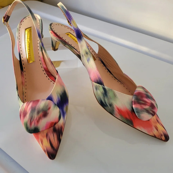 Rupert Sanderson Watercolor Kitten Heels / Size 38 (US 7.5) - Picture 4 of 11